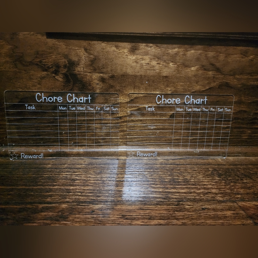 Chore charts - acrylic